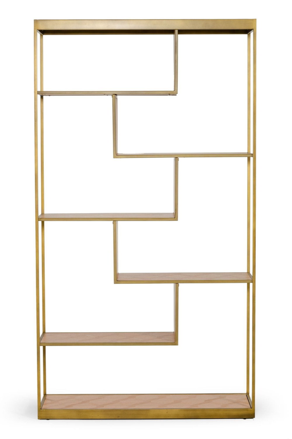   Brass-Framed Oak Bookshelf | Oroa.com