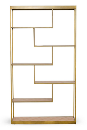   Brass-Framed Oak Bookshelf | Oroa.com