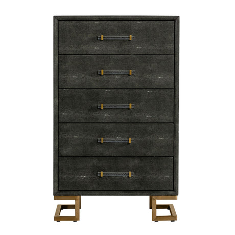   Gray Shagreen 5-Drawer Chest | Oroa.com