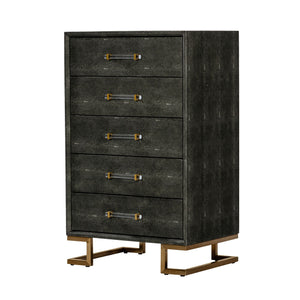   Gray Shagreen 5-Drawer Chest | Oroa.com