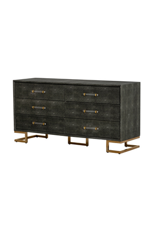   Gray Shagreen 6-Drawer Dresser | Oroa.com