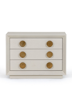   White Ash Wood 3-Drawer Nightstand | Oroa.com