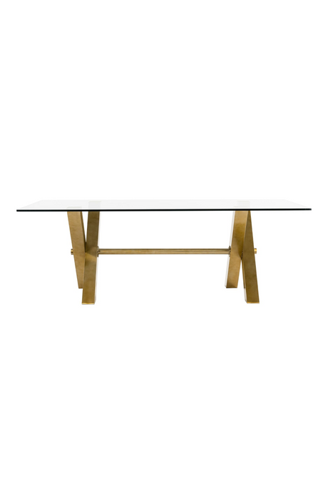  Gold-Framed Glass Dining Table | Oroa.com