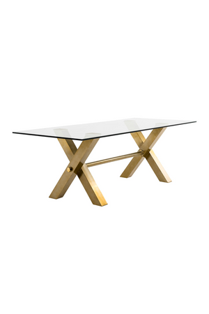  Gold-Framed Glass Dining Table | Oroa.com
