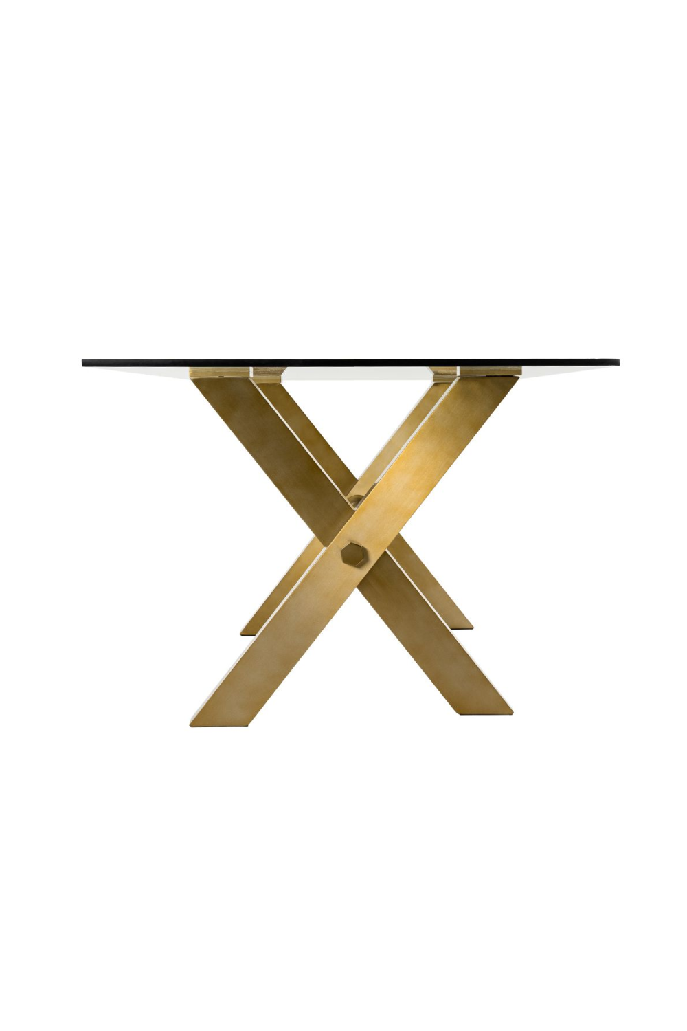   Gold-Framed Glass Dining Table | Oroa.com