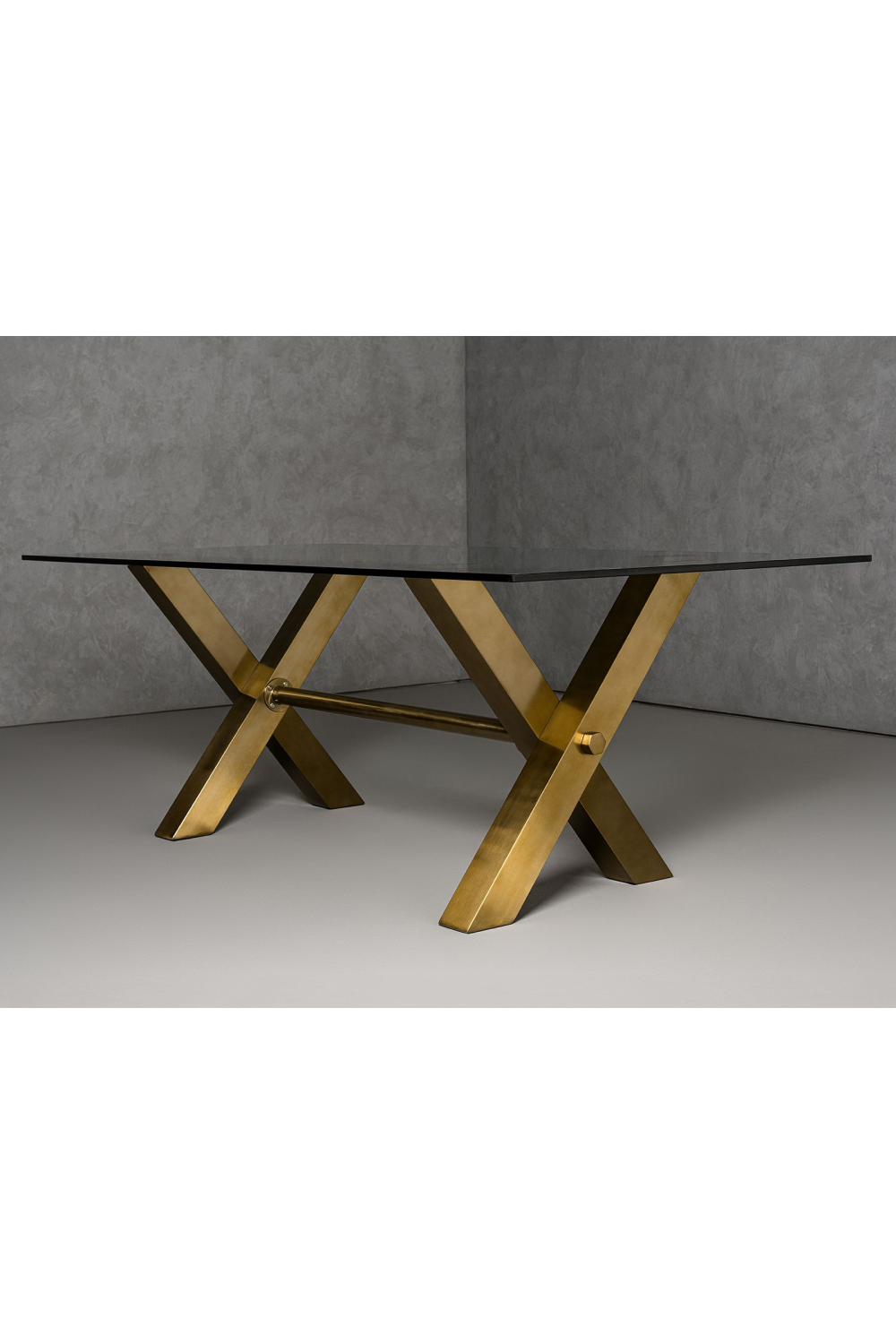   Gold-Framed Glass Dining Table | Oroa.com