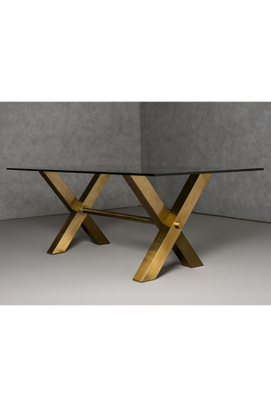   Gold-Framed Glass Dining Table | Oroa.com
