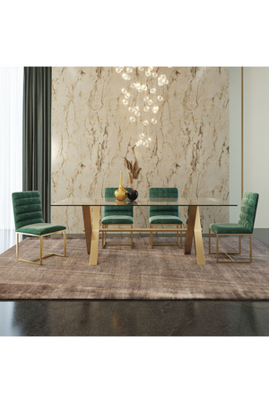   Gold-Framed Glass Dining Table | Oroa.com