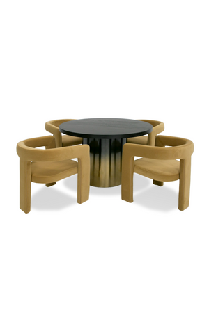   Black Ash Round Dining Table | Oroa.com