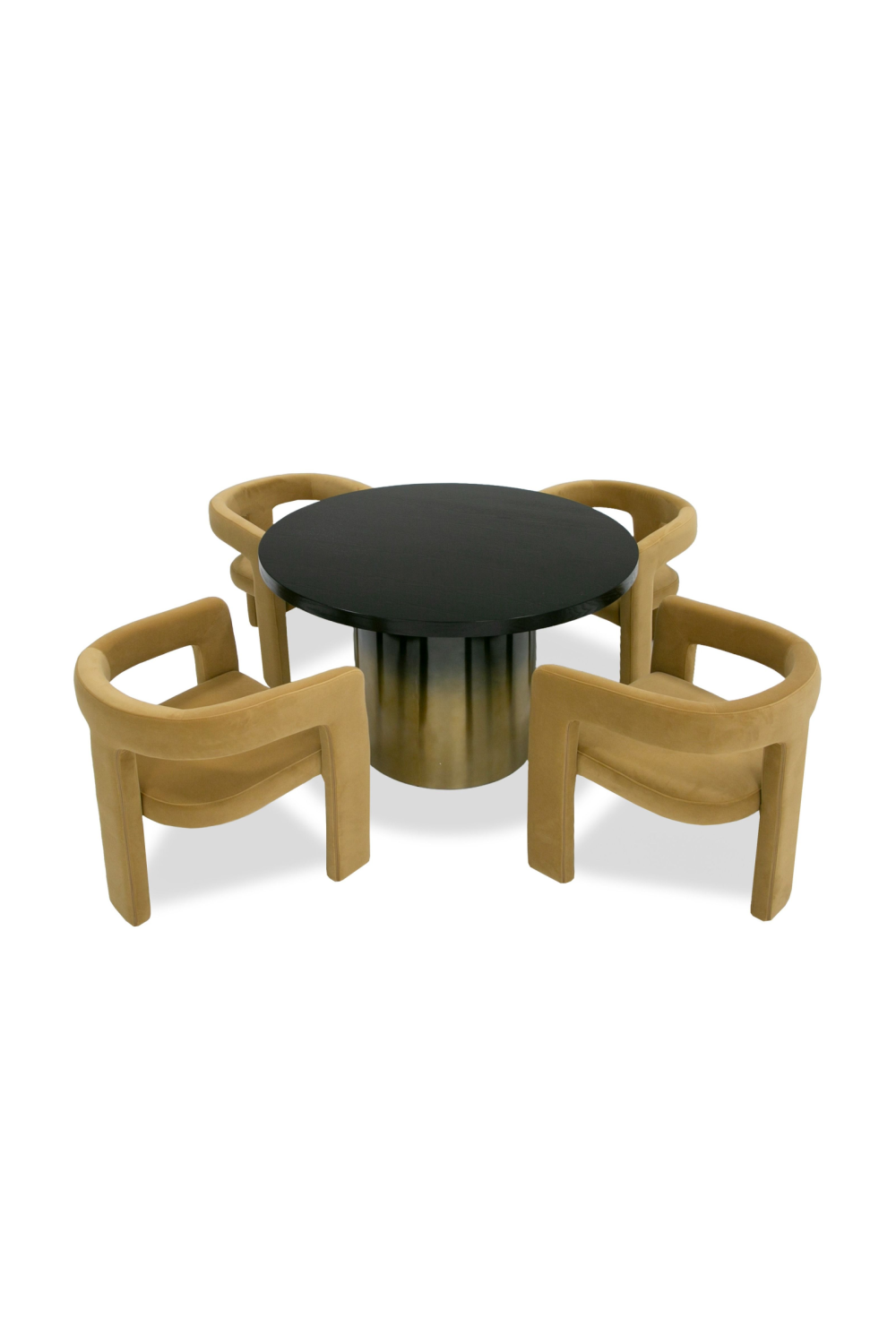   Black Ash Round Dining Table | Oroa.com