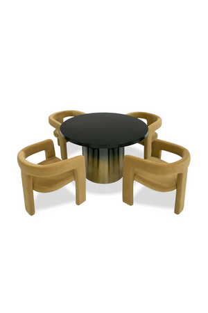   Black Ash Round Dining Table | Oroa.com
