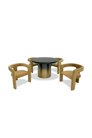   Black Ash Round Dining Table | Oroa.com