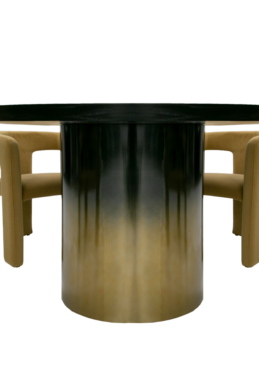   Black Ash Round Dining Table | Oroa.com