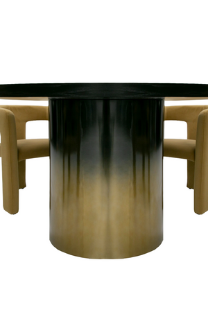   Black Ash Round Dining Table | Oroa.com