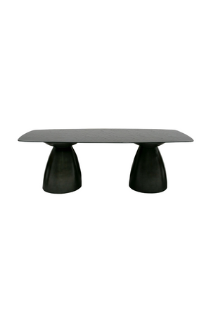  Black Wave Glass Dining Table | Oroa.com