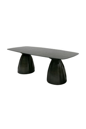   Black Wave Glass Dining Table | Oroa.com