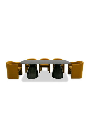   Black Wave Glass Dining Table | Oroa.com