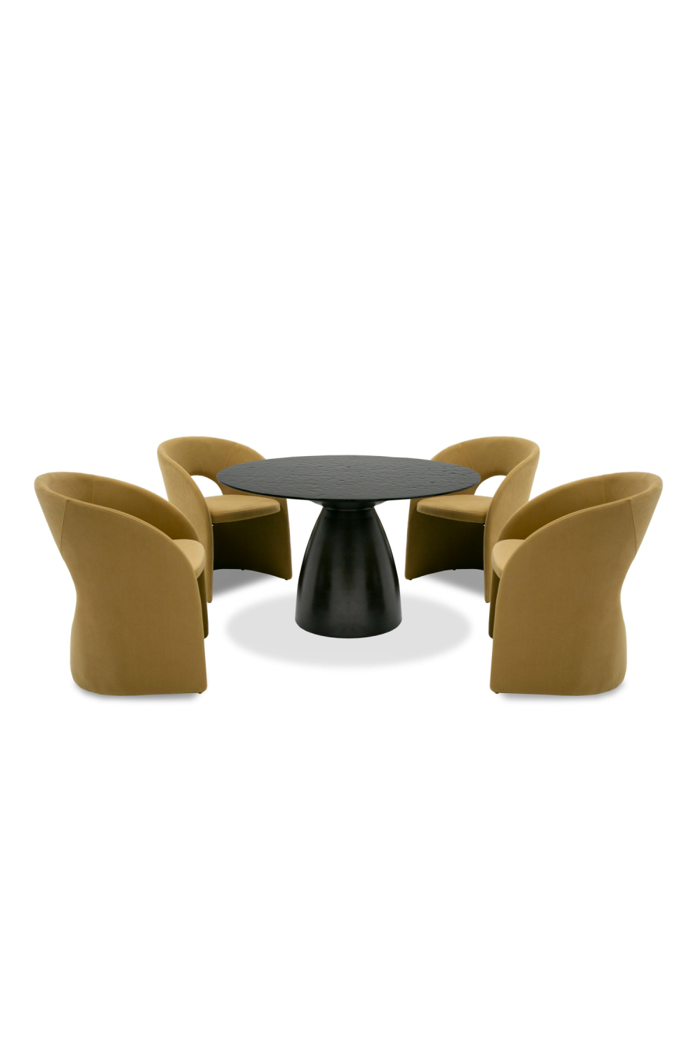   Black Wave Glass Dining Table | Oroa.com