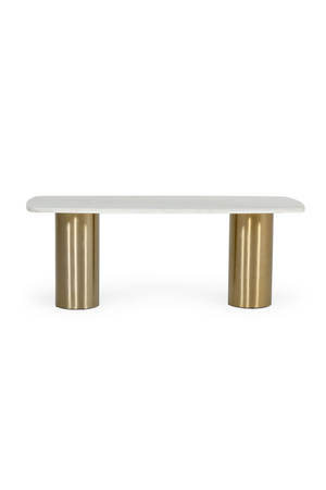   White Marble Gold Dining Table | Oroa.com