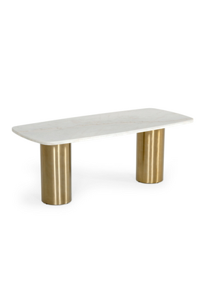   White Marble Gold Dining Table | Oroa.com