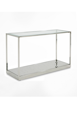   Clear Wave Glass Console Table | Oroa.com