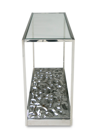  Clear Wave Glass Console Table | Oroa.com