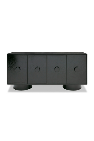   Black Wave Glass 4-Door Sideboard | Oroa.com