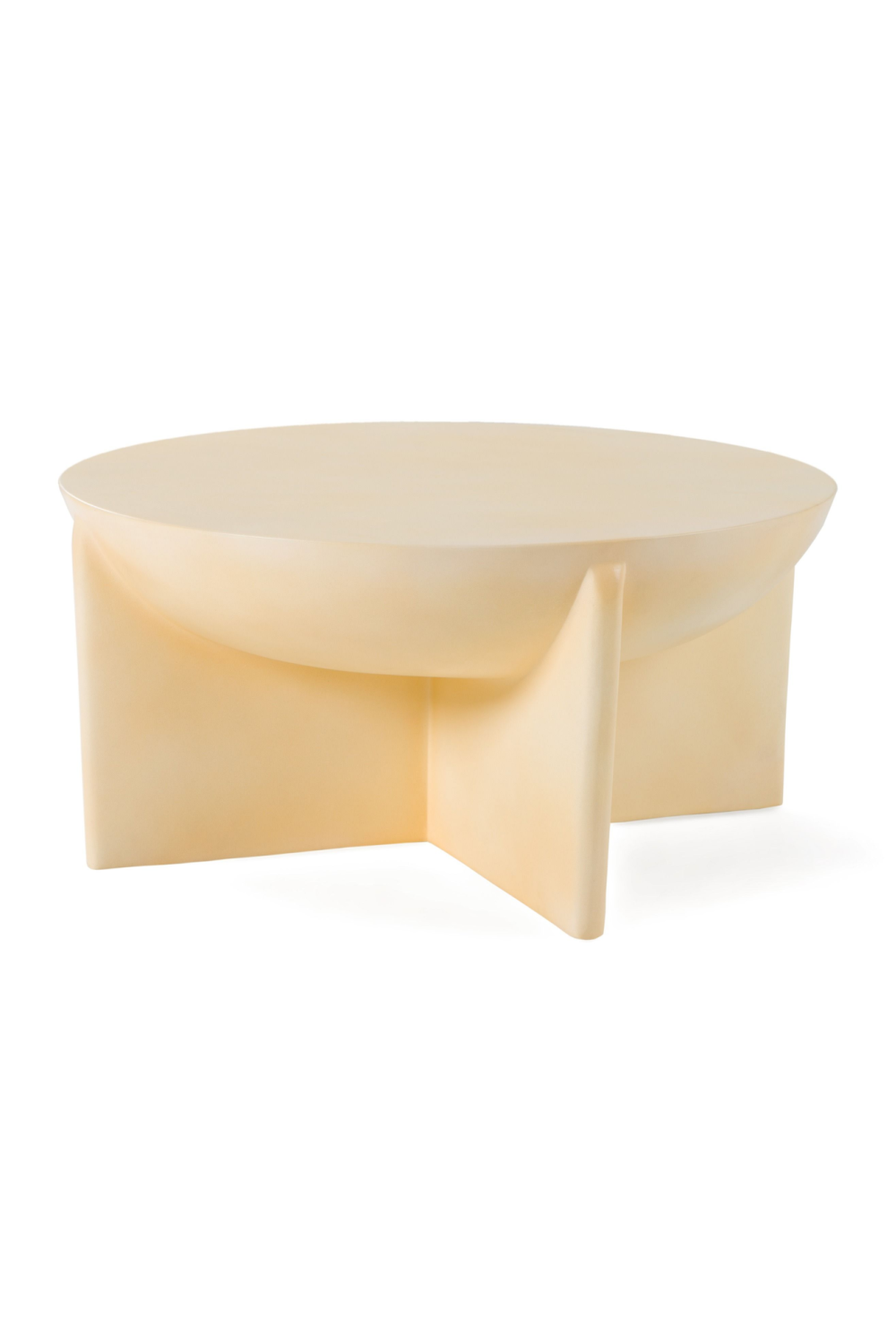   Beige Concrete Round Coffee Table | Oroa.com