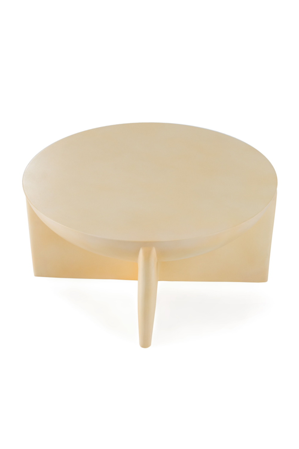   Beige Concrete Round Coffee Table | Oroa.com