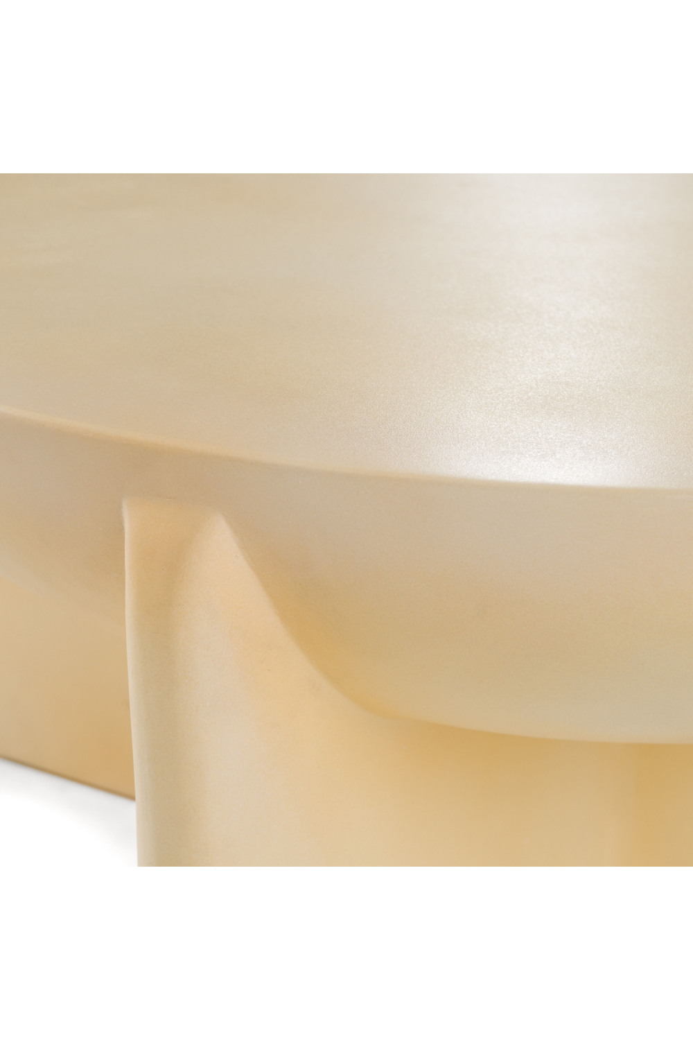   Beige Concrete Round Coffee Table | Oroa.com