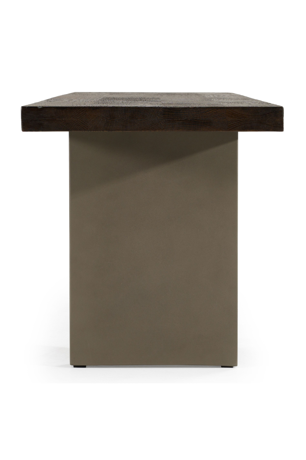   Gray Concrete Dining Bench | Oroa.com