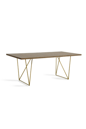   Antique Brass Legged Dining Table | Oroa.com