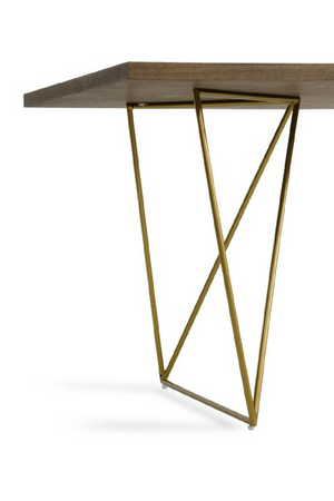   Antique Brass Legged Dining Table | Oroa.com