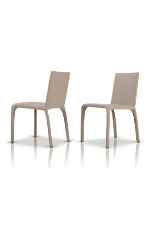   Gray Vegan Leather Dining Chairs (2) | Oroa.com