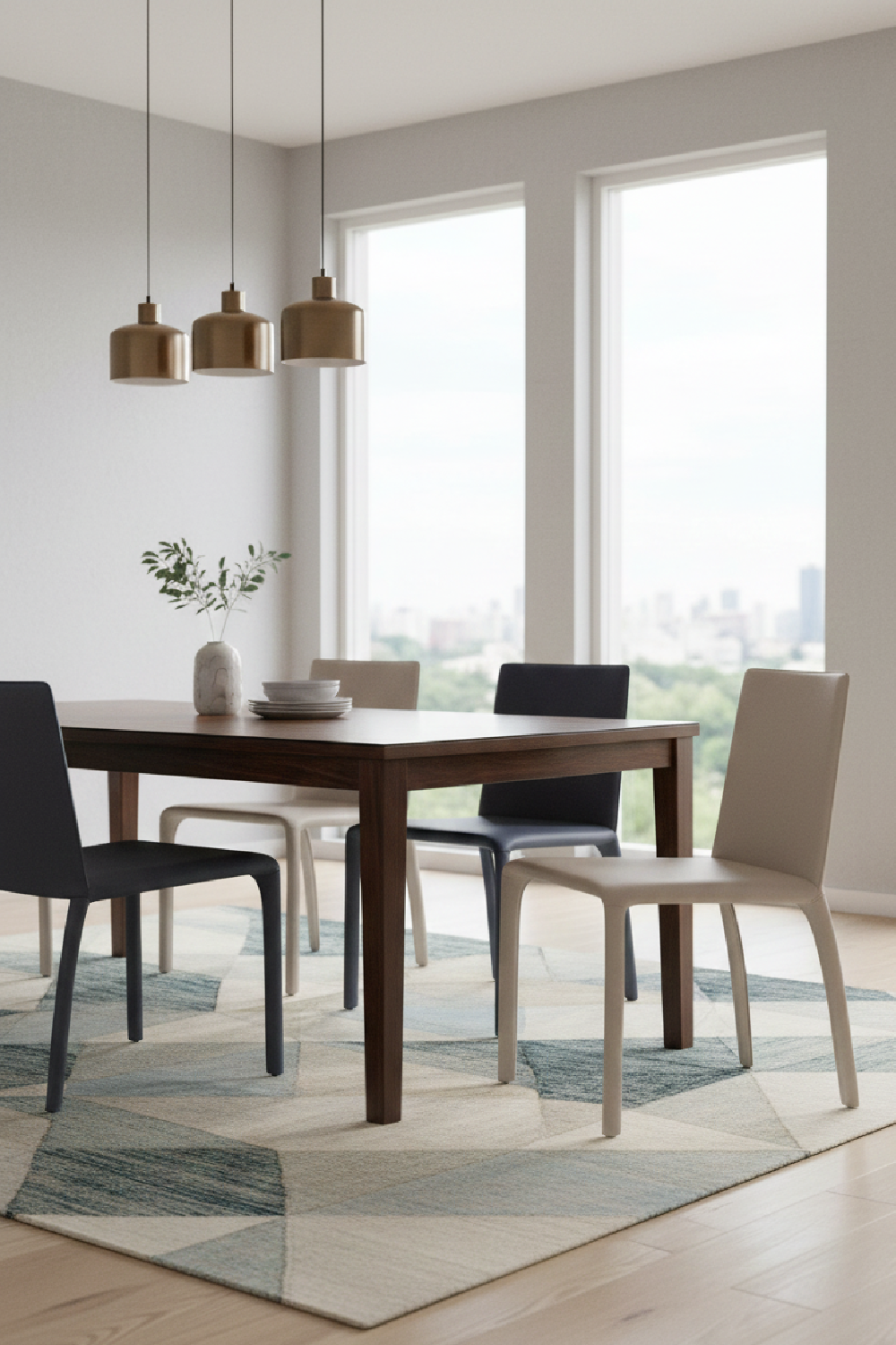   Gray Vegan Leather Dining Chairs (2) | Oroa.com