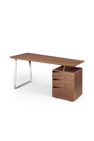   3-Drawer Walnut Desk | Oroa.com