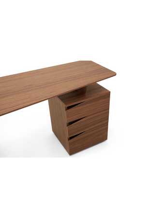   3-Drawer Walnut Desk | Oroa.com