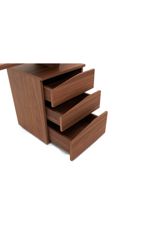   3-Drawer Walnut Desk | Oroa.com