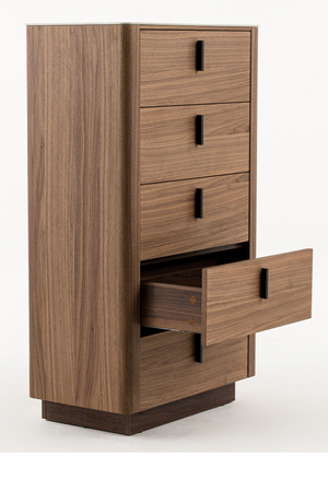   5-Drawer Walnut Chest | Oroa.com