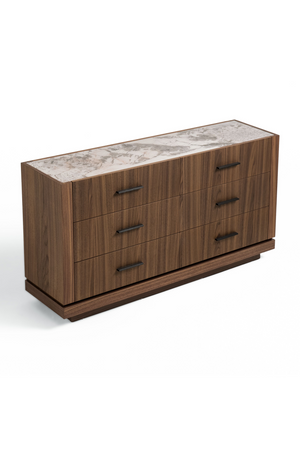  6-Drawer Walnut Dresser | Oroa.com