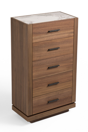   5-Drawer Walnut Chest | Oroa.com