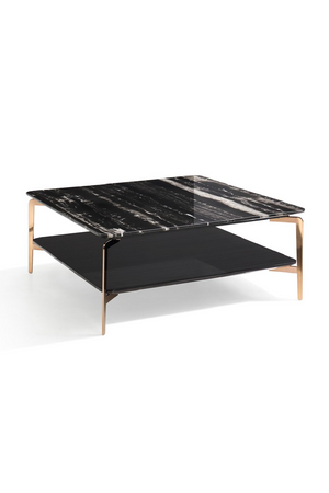   Black Marble Square Coffee Table | Oroa.com