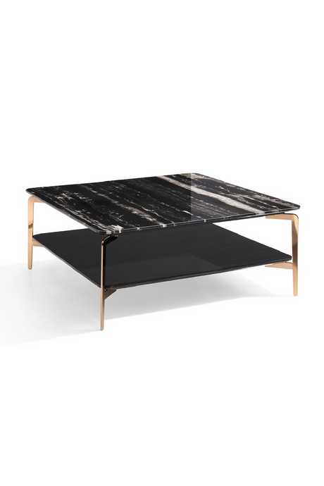   Black Marble Square Coffee Table | Oroa.com