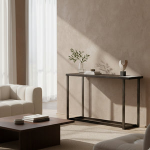   Gray Walnut Marble Console Table | Oroa.com