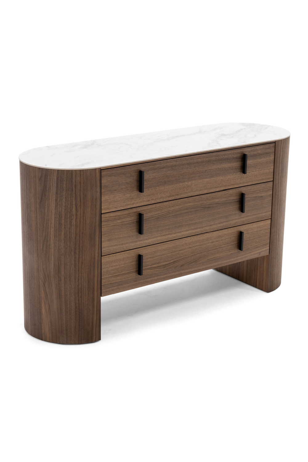   Walnut Veneer 3-Drawer Dresser | Oroa.com