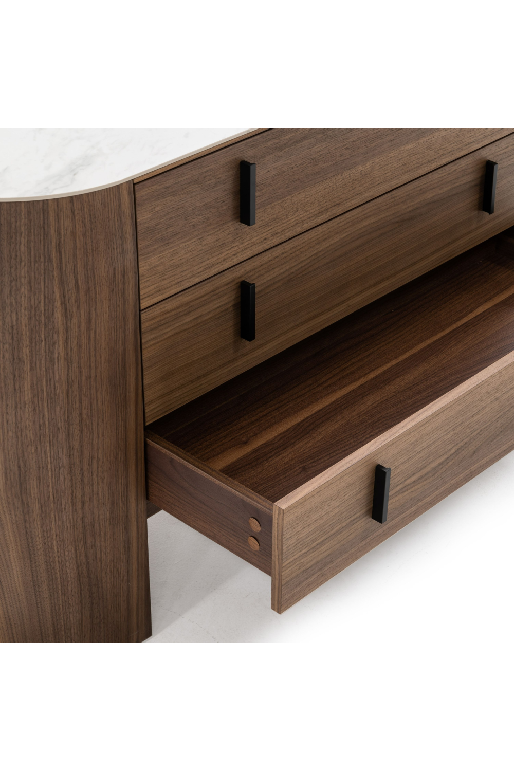   Walnut Veneer 3-Drawer Dresser | Oroa.com