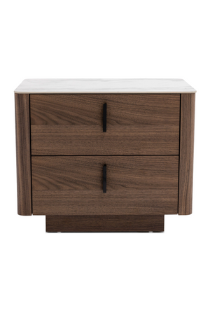   2-Drawer Walnut Nightstand | Oroa.com