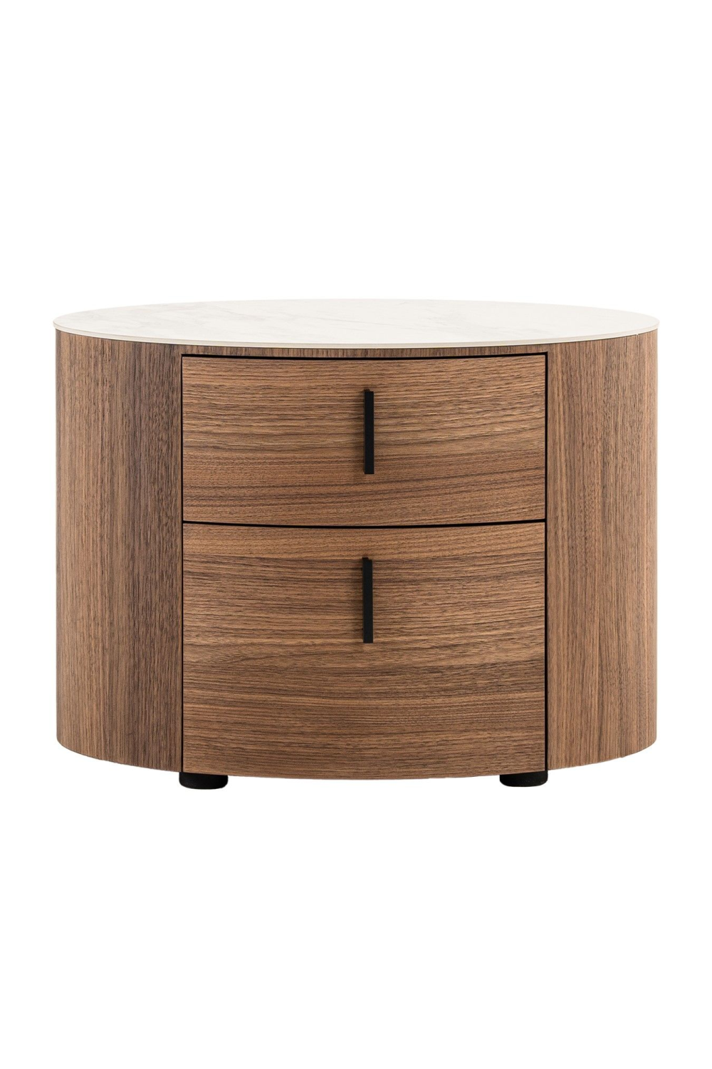   2-Drawer Walnut Nightstand | Oroa.com