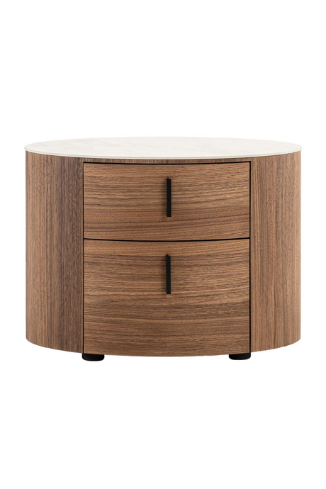   2-Drawer Walnut Nightstand | Oroa.com
