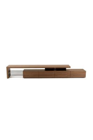   Walnut Veneer 4-Drawer TV Stand | Oroa.com